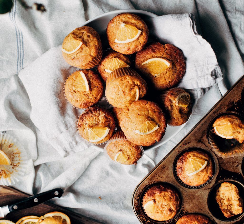 muffins de espelta y algarroba